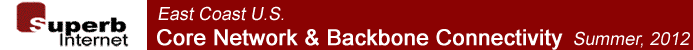 East Coast U.S. Core Network & Backbone Connectivity - Summer, 2012 Map (footer)