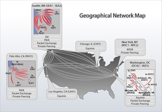 Network Geographical Map - Spring, 2009